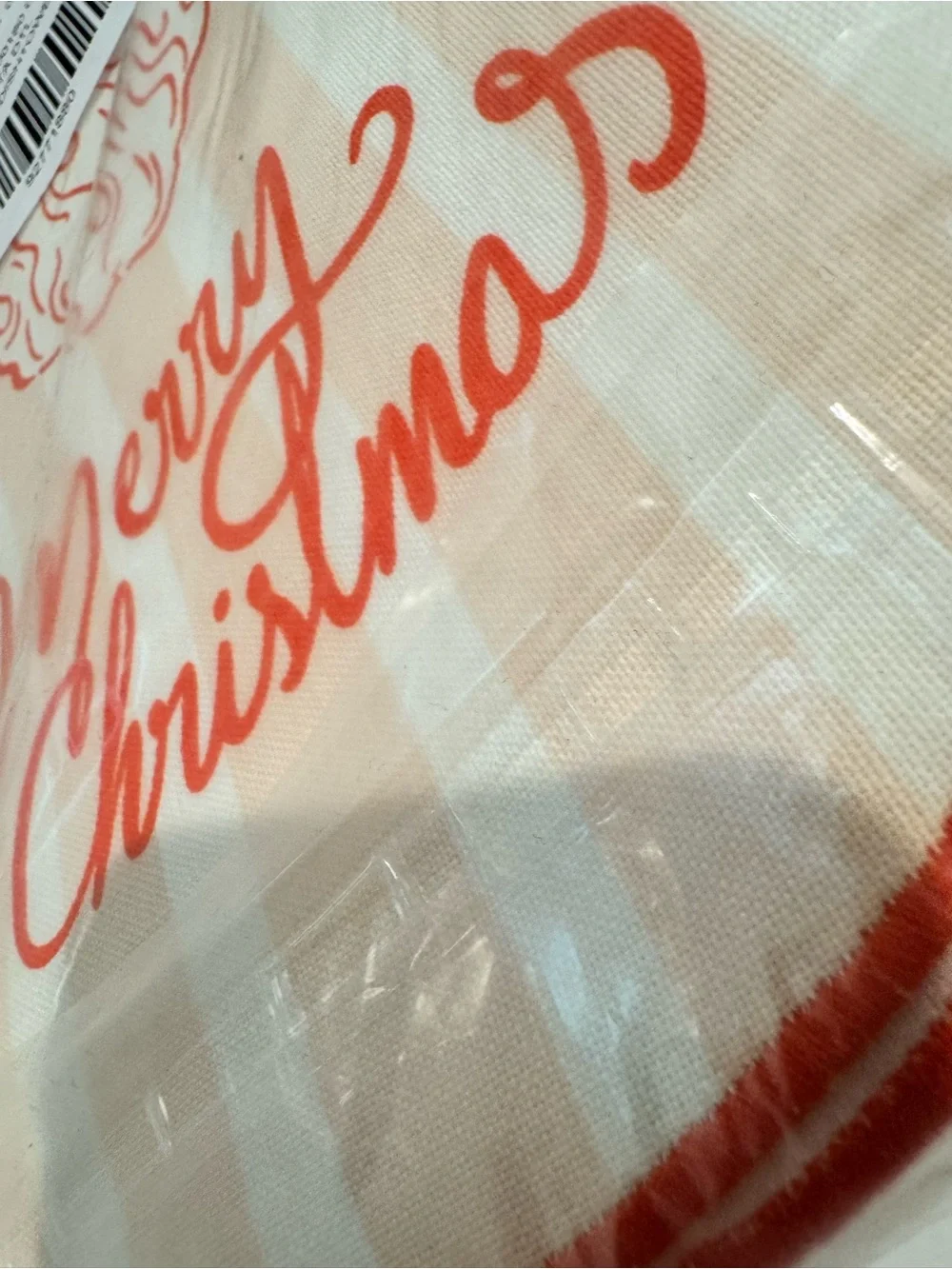 Anthropologie Vintage Santa 'Merry Christmas'  Kitchen‎ Dish Towel
